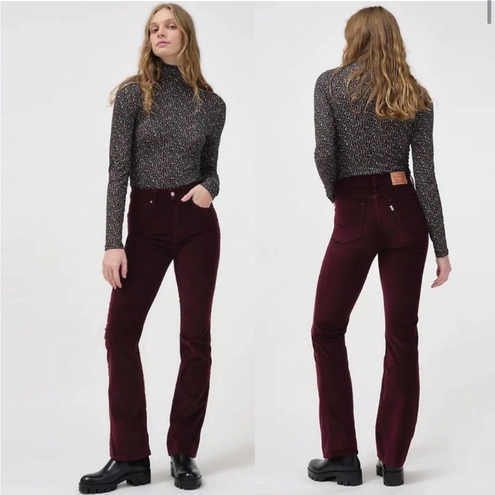 Levi’s 725 High Rise Bootcut Malbec Corduroy Jeans Size 31